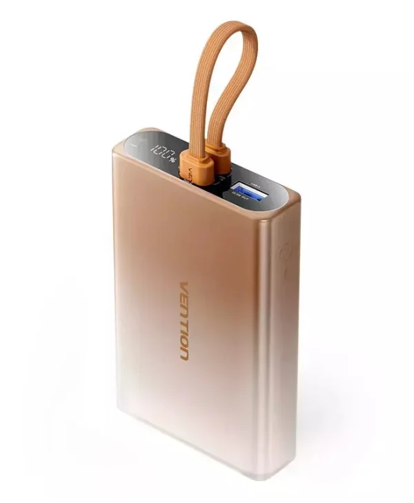 Vention Power Bank 10000mAh 22.5W με Θύρα USB-A και Θύρα USB-C Χρυσό FHZJ0