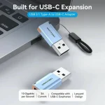 Vention Μετατροπέας USB-A male σε USB-C female 1τμχ (CUAH0) - Image 2