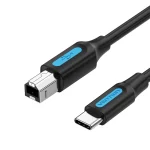 Vention Male USB 2.0 Cable USB-C male - USB-B Μαύρο 1m CQUBF