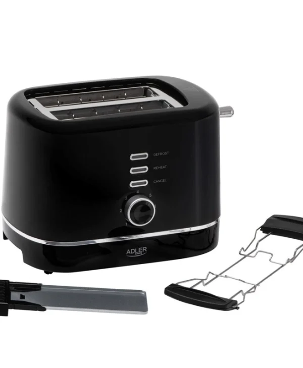 Adler Φρυγανιέρα 2 Θέσεων 850W Μαύρη AD 3224b