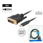Lanberg USB 2.0 Cable USB-C male - DVI-D male Μαύρο 3m (CA-CMDV-10CU-0030-BK) - Image 5