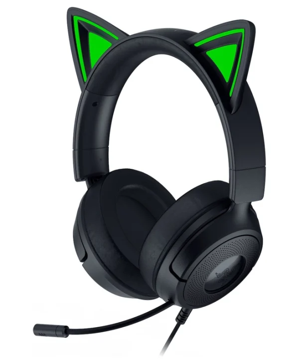 Razer Kraken Kitty V3 X Over Ear Gaming Headset με σύνδεση 3.5mm Quartz for Nintendo Switch / Nintendo Switch 2 / PC / PS5 / XBOX RZ04-05350200-R3M1