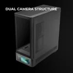Mars Gaming MC-LCDPRO Gaming Midi Tower Κουτί Υπολογιστή με Πλαϊνό Παράθυρο Μαύρο TACMARS-MCLCDPRO - Image 3