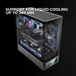Mars Gaming MC-LCDPRO Gaming Midi Tower Κουτί Υπολογιστή με Πλαϊνό Παράθυρο Μαύρο TACMARS-MCLCDPRO - Image 6