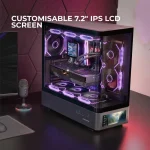Mars Gaming MC-LCDPRO Gaming Midi Tower Κουτί Υπολογιστή με Πλαϊνό Παράθυρο Μαύρο TACMARS-MCLCDPRO - Image 8