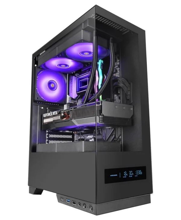 Mars Gaming MC-PULSAR Gaming Midi Tower Κουτί Υπολογιστή με Πλαϊνό Παράθυρο Μαύρο TACMARS-MCPULSAR