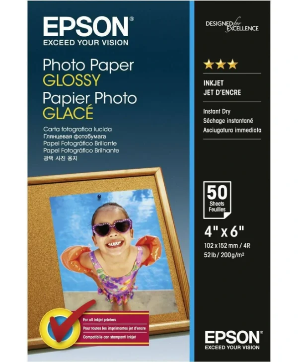 Epson Φωτογραφικό Χαρτί A6 (10x15) 200gr/m² για Εκτυπωτές Inkjet 50 Φύλλα C13S042547
