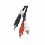 Lanberg Καλώδιο 3.5mm male - RCA male Μαύρο 5m (CA-MJRC-10CC-0050-BK)