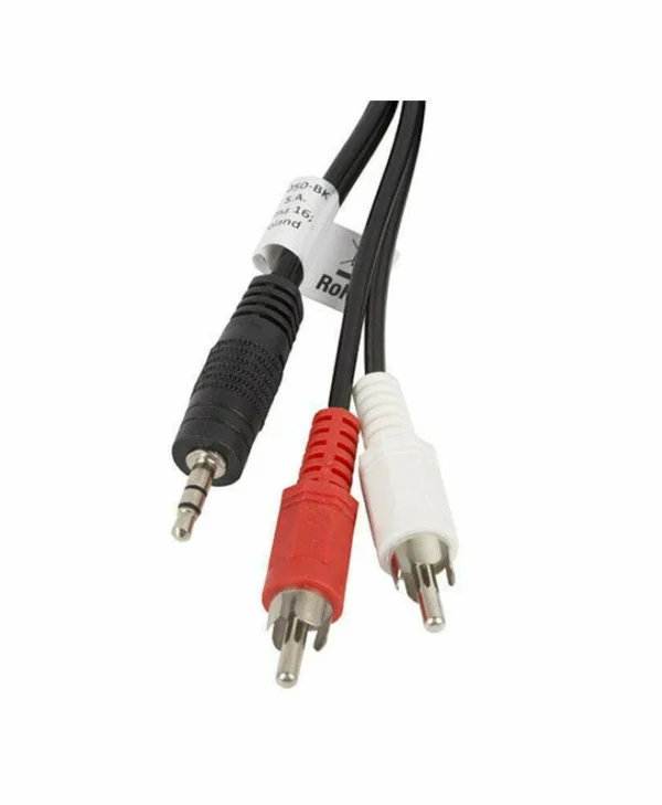 Lanberg Καλώδιο 3.5mm male - RCA male Μαύρο 5m (CA-MJRC-10CC-0050-BK)