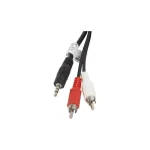 Lanberg Καλώδιο 3.5mm male - RCA male Μαύρο 2m (CA-MJRC-10CC-0025-BK) CA-MJRC-10CC-0020-BK