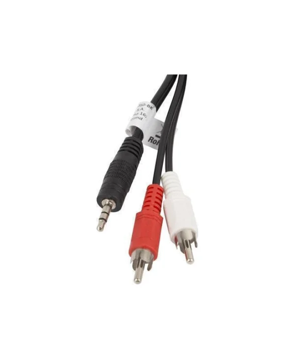 Lanberg Καλώδιο 3.5mm male - RCA male Μαύρο 2m (CA-MJRC-10CC-0025-BK) CA-MJRC-10CC-0020-BK