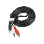 Lanberg Καλώδιο 3.5mm male - RCA male Μαύρο 2m (CA-MJRC-10CC-0025-BK) CA-MJRC-10CC-0020-BK - Image 2