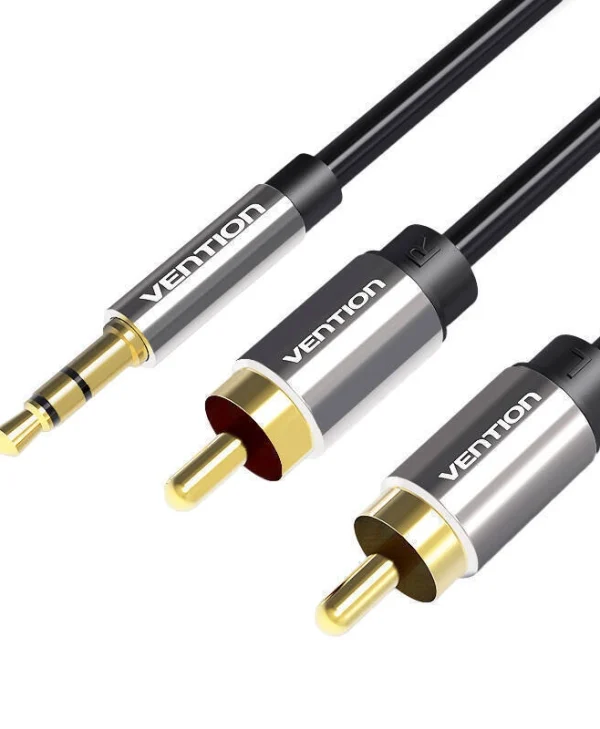 Vention Καλώδιο 3.5mm male - 2x RCA male Μαύρο 3m (056462) BCFBI
