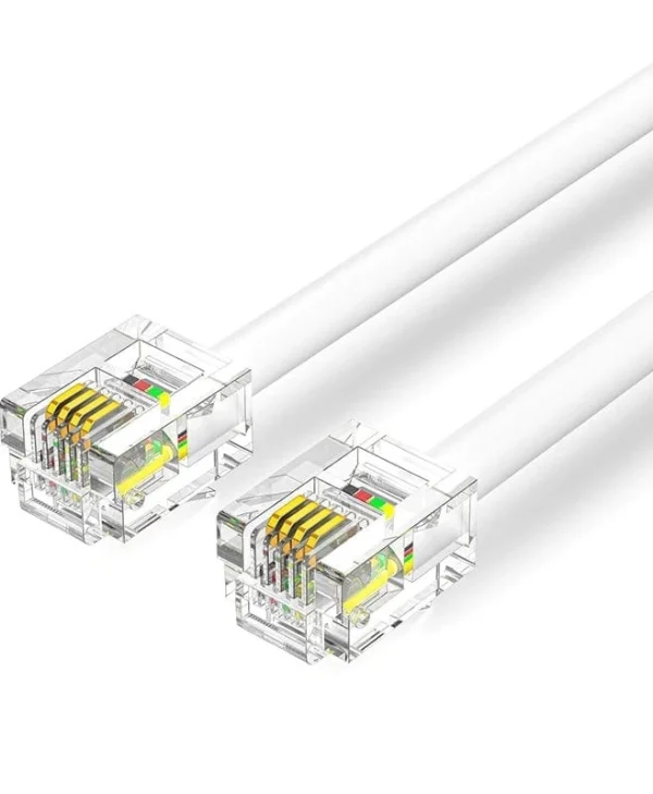 Vention Flat Τηλεφωνικό Καλώδιο RJ11 6P4C 20m Λευκό (IQBWQ)
