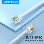 Vention Flat Τηλεφωνικό Καλώδιο RJ11 6P4C 20m Λευκό (IQBWQ) - Image 2