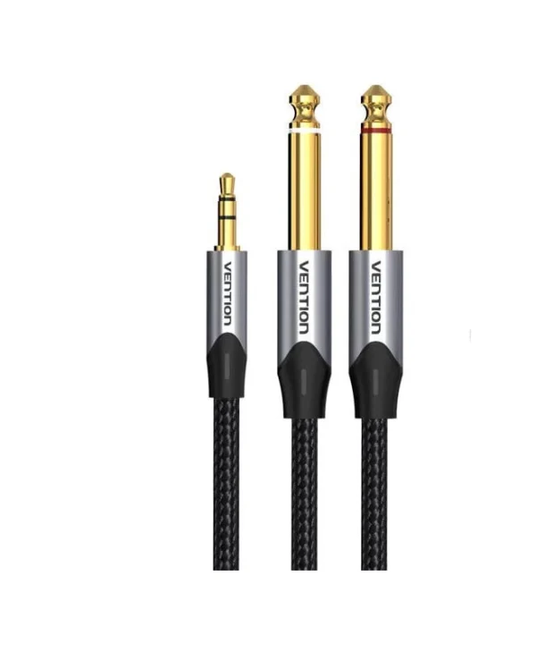 Vention Cable 2x 6.3mm male - 3.5mm male 2m Χρυσό (3656) BARHH