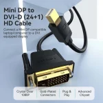 Vention Cable DVI-D male - mini DisplayPort male 1.5m Μαύρο (HFFBG) - Image 3