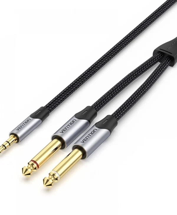 Vention Cable 6.3mm male - 3.5mm male 1m Γκρι BARHF