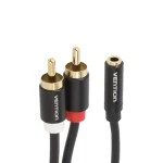 Vention Καλώδιο 3.5mm female - 3x RCA male Μαύρο 1.5m (VAB-R01-B150) - Image 3