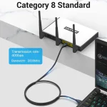 Vention S/FTP Cat.8 Καλώδιο Δικτύου Ethernet 5m Μαύρο 1τμχ IKIBJ - Image 4