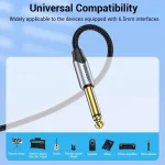 Vention Cable 6.3mm male - 6.3mm male 1m Γκρι BASHF - Image 2