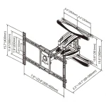 Gart Lcd Led Tv Mount 40-75" 45 Kg Vertical Horizontal Adjustment 58-380 Mm Max Vesa 600x400 RAMT AR-98 - Image 4