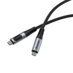 Verbatim Braided / LED USB 4 Cable USB-C male - USB-C 240W Μαύρο 1.2m 31849 - Image 4