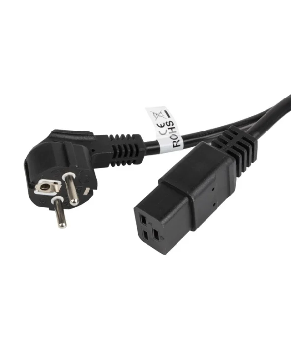 Lanberg IEC C19 / IEC C20 / Schuko - IEC C19 / IEC C20 / Schuko / IEC 320 Cable 1.8m Μαύρο CA-C19C-10CC-0018-BK