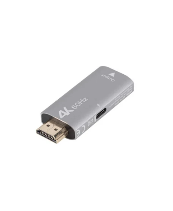 Lanberg Μετατροπέας DisplayPort / HDMI male σε DisplayPort female Ασημί 1τμχ AD-HD-DP-01