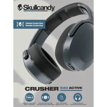 Skullcandy Crusher 540 Active Ασύρματα Bluetooth Over Ear Ακουστικά Μαύρα S6EVW-T992
