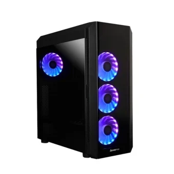Chieftec Scorpion 3 Gaming Midi Tower Κουτί Υπολογιστή με Πλαϊνό Παράθυρο και RGB Φωτισμό Μαύρο GL-03B-UC-OP