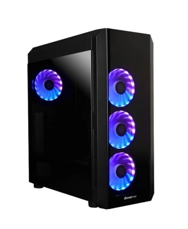 Chieftec Scorpion 3 Gaming Midi Tower Κουτί Υπολογιστή με Πλαϊνό Παράθυρο και RGB Φωτισμό Μαύρο GL-03B-UC-OP