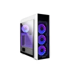 Chieftec Scorpion III Gaming Midi Tower Κουτί Υπολογιστή με Πλαϊνό Παράθυρο και RGB Φωτισμό White Edition GL-03W-OP