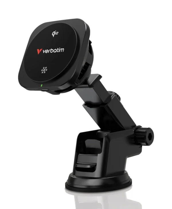 Verbatim Charge´n´drive Magnetic Wireless Car Charger Qi2 Βάση Κινητού Αυτοκινήτου με Μαγνήτη και Ασύρματη Φόρτιση Μαύρη 31861