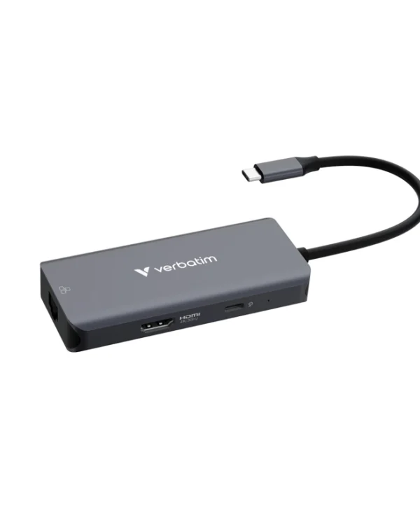 Verbatim USB-C Docking Station με HDMI 4K PD Ethernet Γκρι (32157)
