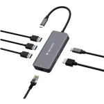 Verbatim USB-C Docking Station με HDMI 4K PD Ethernet Γκρι (32157) - Image 2
