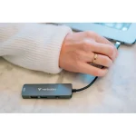 Verbatim USB-C Docking Station με HDMI 4K PD Γκρι (32155) - Image 6