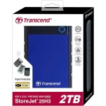 Transcend StoreJet 25H3 USB 3.0 Εξωτερικός HDD 2TB 2.5" Μπλε TS2TSJ25H3B - Image 6