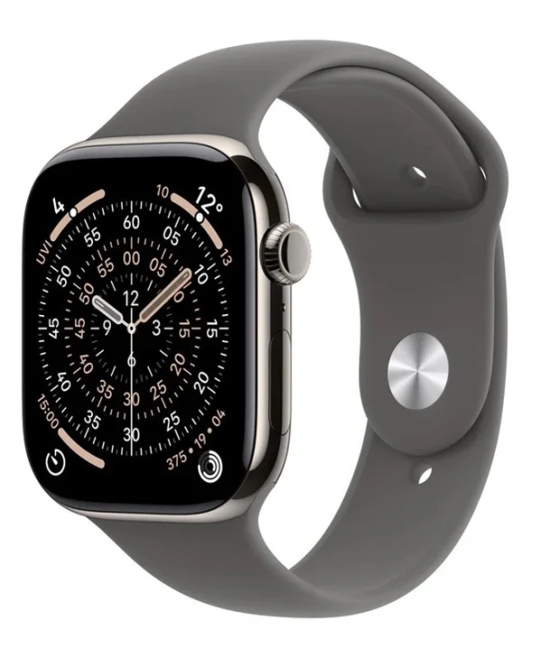Apple Watch Series 11 Cellular Titanium 42mm Αδιάβροχο με eSIM και Παλμογράφο (Natural Titanium Case with Stone Grey Sport Band - M/L) MF8N4ZR/A