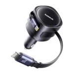 Baseus Enjoyment Max Car Charger Φορτιστής Αυτοκινήτου 60W Γρήγορης Φόρτισης μαζί με Καλώδιο Lightning / Type-C Μαύρο Χρώμα C00035507121-00 - Image 3