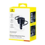 Baseus Enjoyment Max Car Charger Φορτιστής Αυτοκινήτου 60W Γρήγορης Φόρτισης μαζί με Καλώδιο Lightning / Type-C Μαύρο Χρώμα C00035507121-00 - Image 4