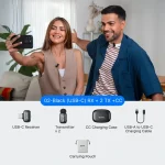 Boya mini 2 Type-C Σετ Ασύρματο Δυναμικό Μικρόφωνο Πέτου, Clip On Δημοσιογραφικό BOYA mini 2-02 - Image 2