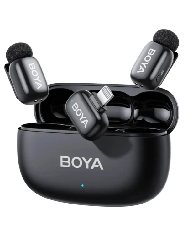 Boya mini 2 iPhone Lightning Σετ Ασύρματο Δυναμικό Μικρόφωνο Πέτου, Clip On Δημοσιογραφικό BOYA mini 2-03