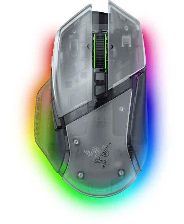 Razer Basilisk V3 Pro 35K Phantom White Edition Ασύρματο RGB Gaming Ποντίκι 35000 DPI Γκρι RZ01-05240400-R3G1
