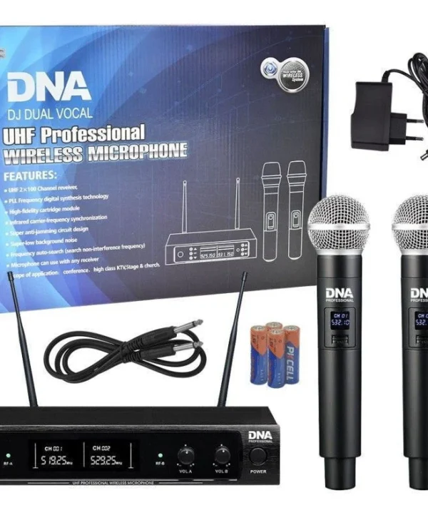 DNA Dj Dual Σετ Ασύρματο Δυναμικό Μικρόφωνο Χειρός για Φωνητικά 5907780140146
