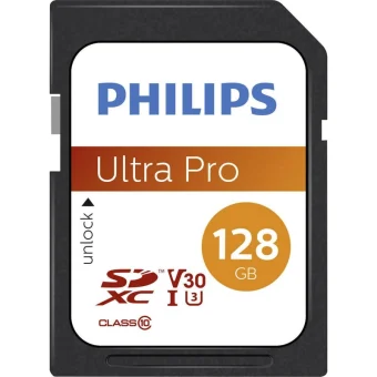 Philips FM12SD65B SDXC 128GB Class 10 U3 V30 A1 UHS-I με αντάπτορα FM12SD65B/00