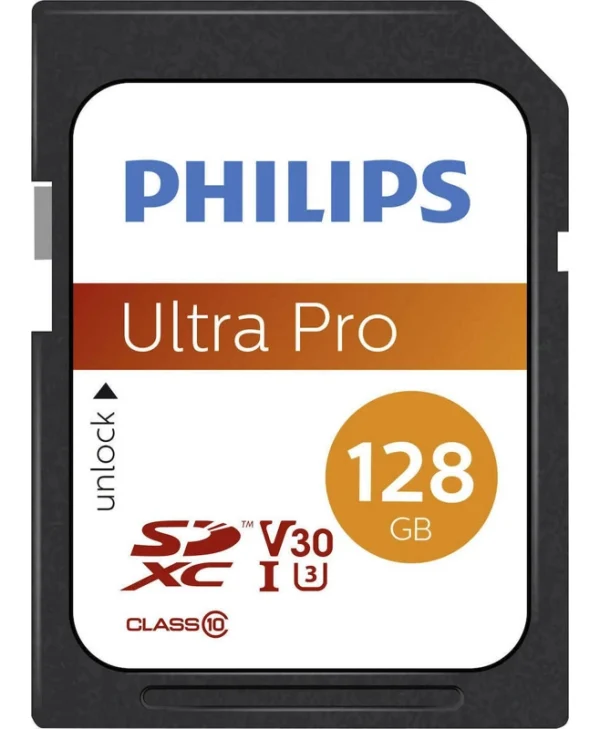 Philips FM12SD65B SDXC 128GB Class 10 U3 V30 A1 UHS-I με αντάπτορα FM12SD65B/00