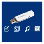 Philips Snow 32GB USB 2.0 Stick Γκρι FM32FD70D/00 - Image 10