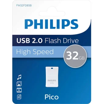 Philips Pico 32GB USB 2.0 Stick Γκρι FM32FD85B/00