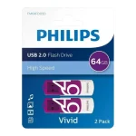 Philips Vivid Edition 64GB USB 2.0 Stick Μωβ FM64FD05D/00